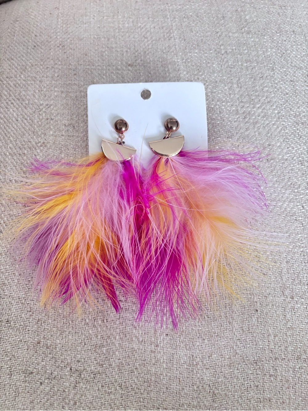 Pink Pixie Feather Earrings - NEW